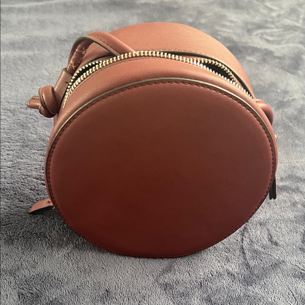 63# Mango Deep Burgundy Circular Mini Bag